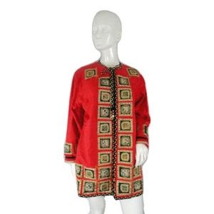 JA Resort Jacket Red, Gold, Black, Green SZ L